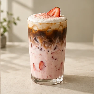 PINK + WHITE: Strawberry milk, Espresso, Vanilla foam