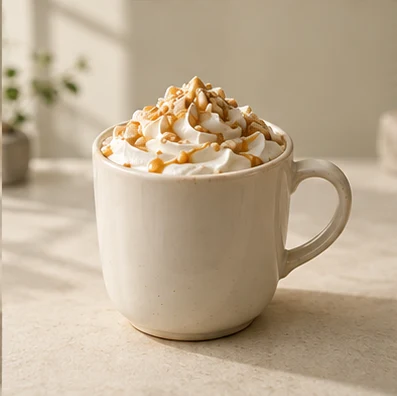 WHITE FERRARI: White mocha, Macadamia, Double espresso